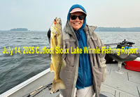 image links to Bowen Lodge fishing report from Cutfoot Sioux and Lake Winnibigoshish