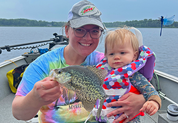 image of Joelle Bellamy with nice crappie caught near Grand Rapids MN