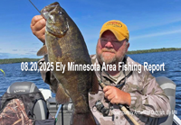 image of smallmouth bass caught by an angler in the Ely MN area