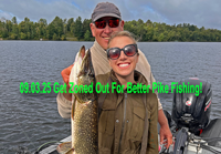 image of Ashley Clevenger with northern pike caught while fishing in Minnesota with jeff Sundin 