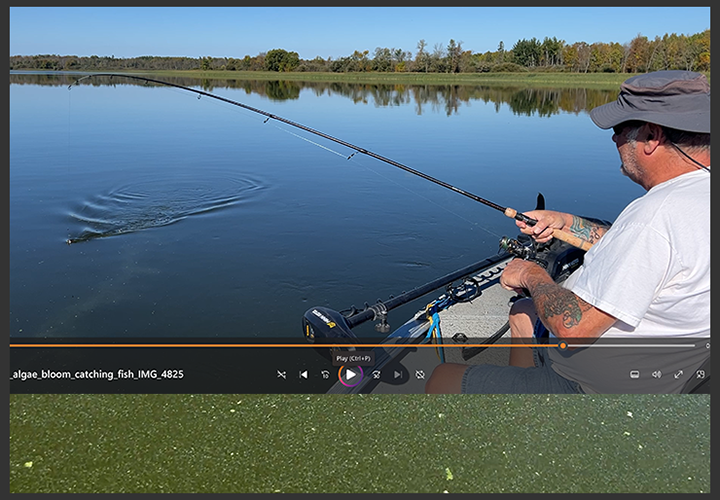 image of Kyle Reynolds catching fish on a spinner