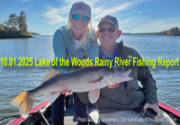 image of couple with huge walleye they caught on Lake of the Woods 