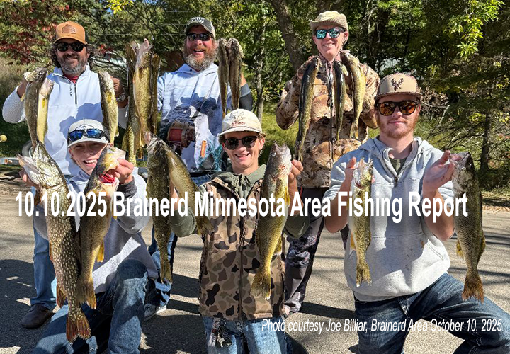 image links to fishing report from the Brainerd Minnesota Area