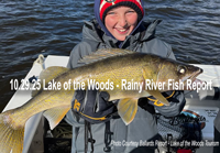 Rainy River Walleye image links to fizhing report from the Rainy River and Lake of the Woods