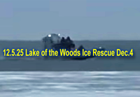 Lake of the Woods County Sheriff's department air boat rescued ice angler on December 4th
