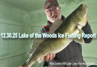 image of Tom Briggs with huge 32.5 inch walleye caught at R&R Lodge at Lake of the Woods