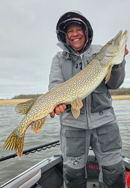 Joe Henrey with large northern pike