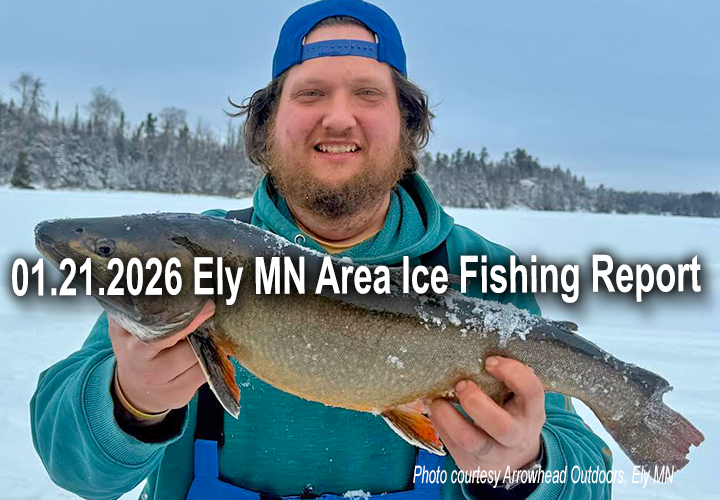 image links to ice fishing report from Ely Minnesota