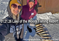 image of 2 women with limits of walleyes cught at the northwest angle of Lake of the Woods