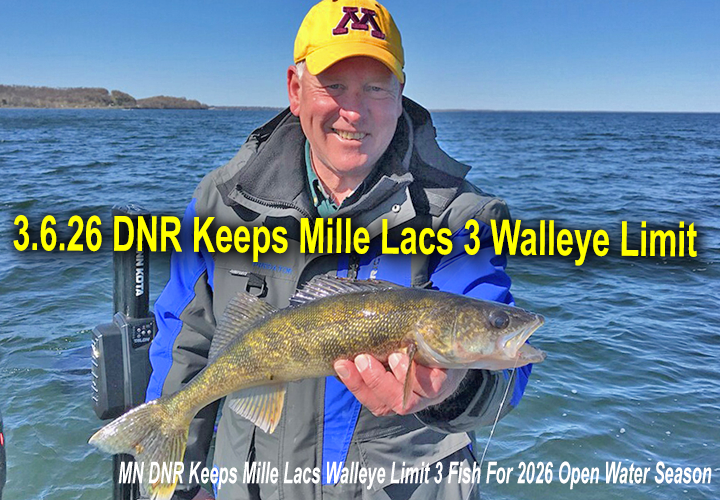 image links to news release about Lake Mille Lacs Walleye Limits