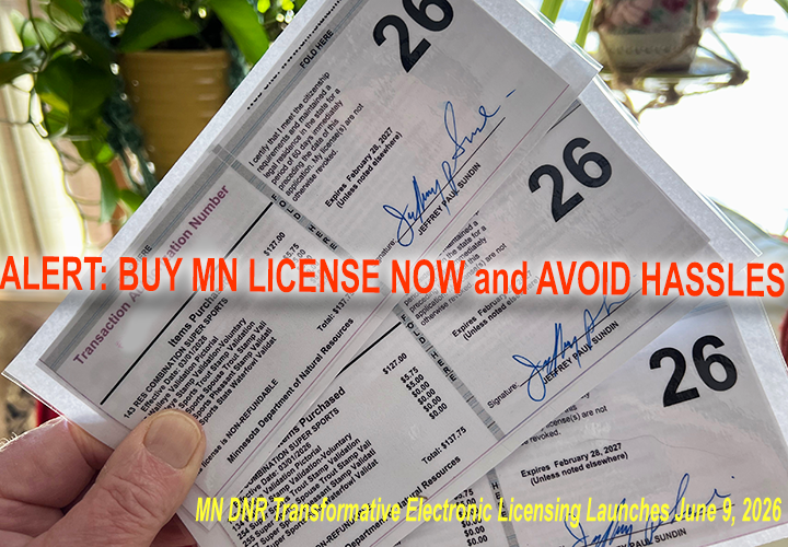 image links to news release about Minnesota's new electronic fishing license system