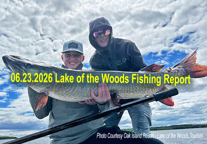 image links to fishing report from Lake of the Woods 