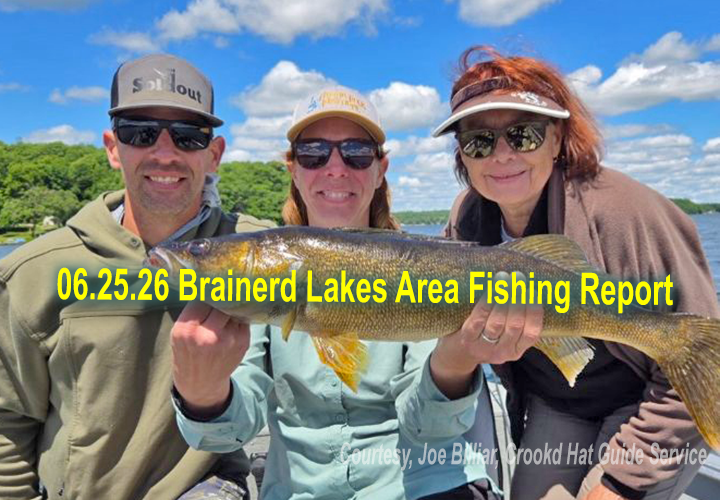 image links to fishing report from the Brainerd Minnesota area by Joe Billiar