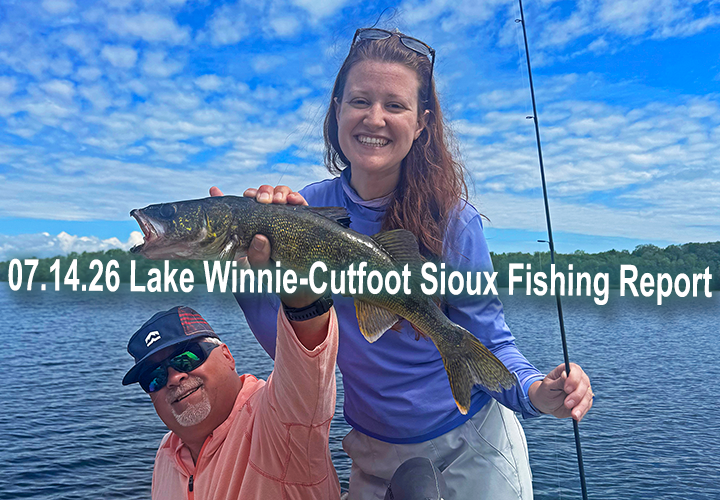 image links to fishing report from Lake Winnie's Bowen Lodge 