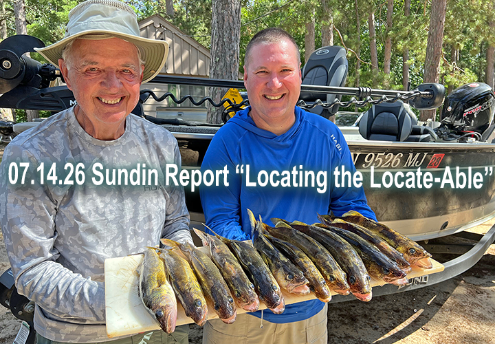 image links to Jeff Sundin's walleye fishing report