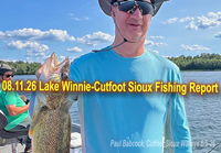 image links to fishing report from Lake Winnie and Cutfoot Sioux