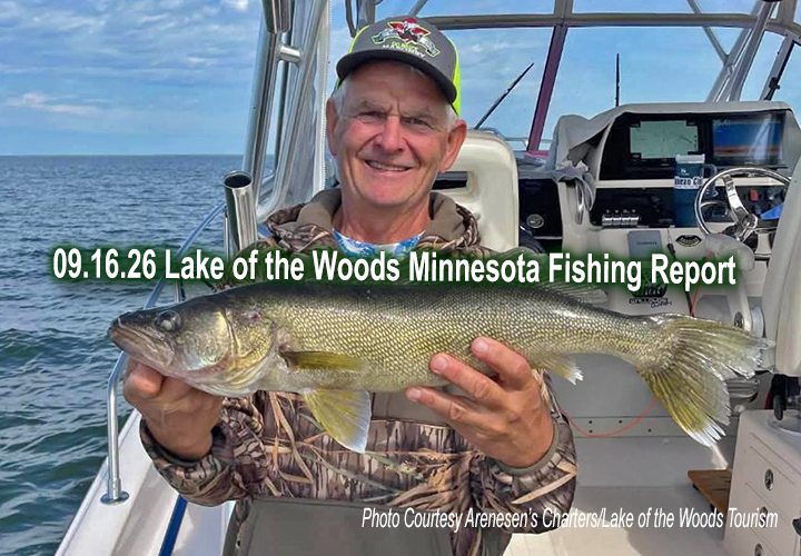 image links to fishing report from Lake of the Woods