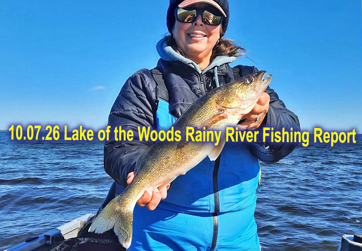 image links to fishing report from Lake of the Woods and the Rainy River