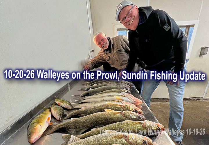 image links to Jeff Sundin's fishing report from Lake Winnibigoshish