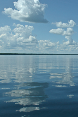 image of calm seas on Upper Red lake